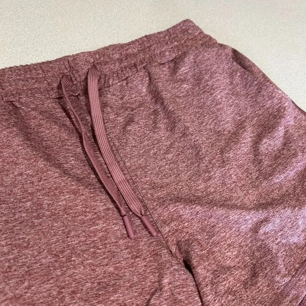 Quince Flowknit Shorts L Heather Rose Ultra Soft Pull On Drawstring